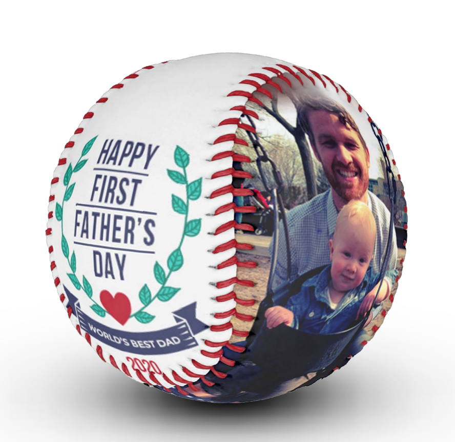 Custom Photo Fathers day Softball gift Custom Fathers day Softball Gift